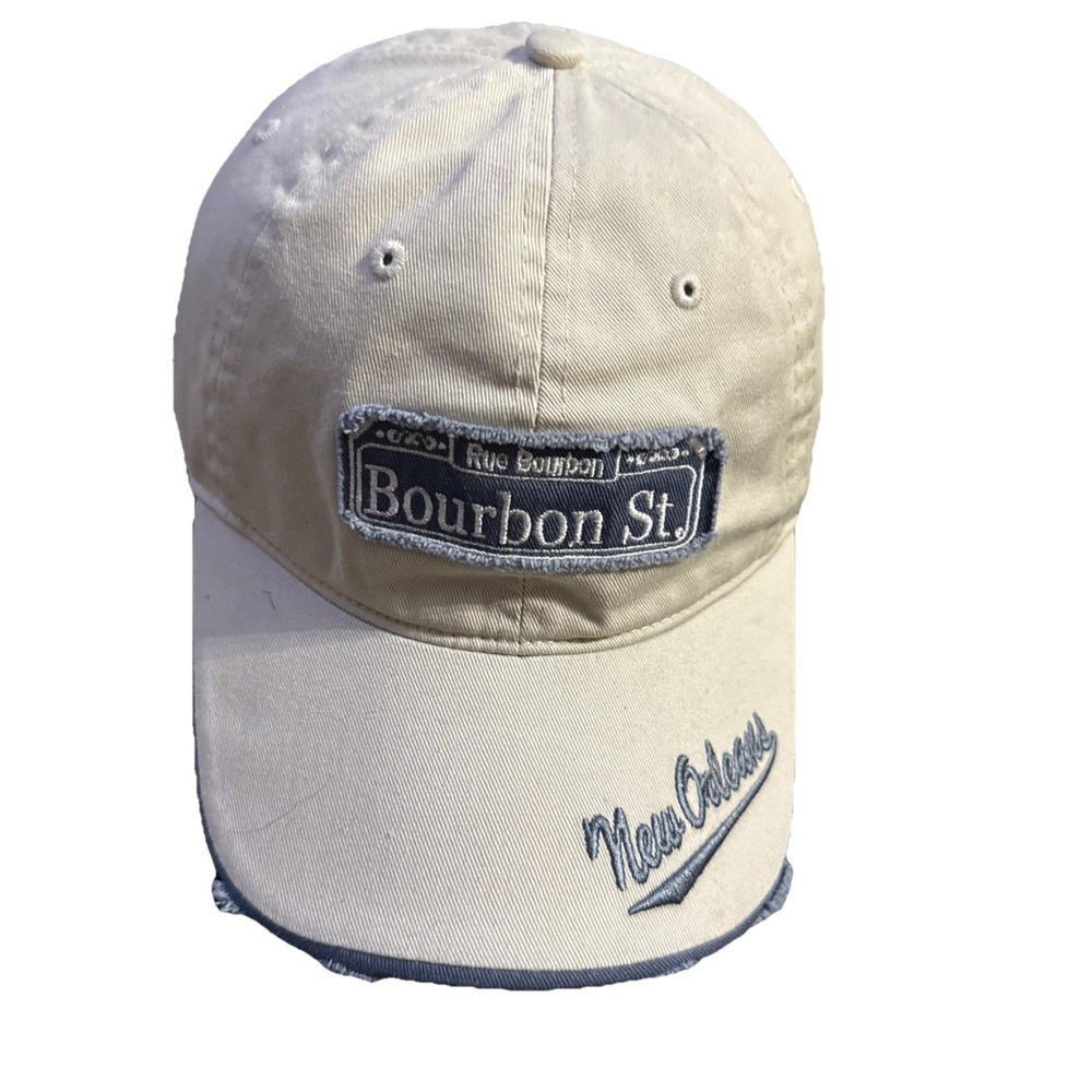 Bourbon Street Distressed New Orleans Trucker/baseball‎ Cap